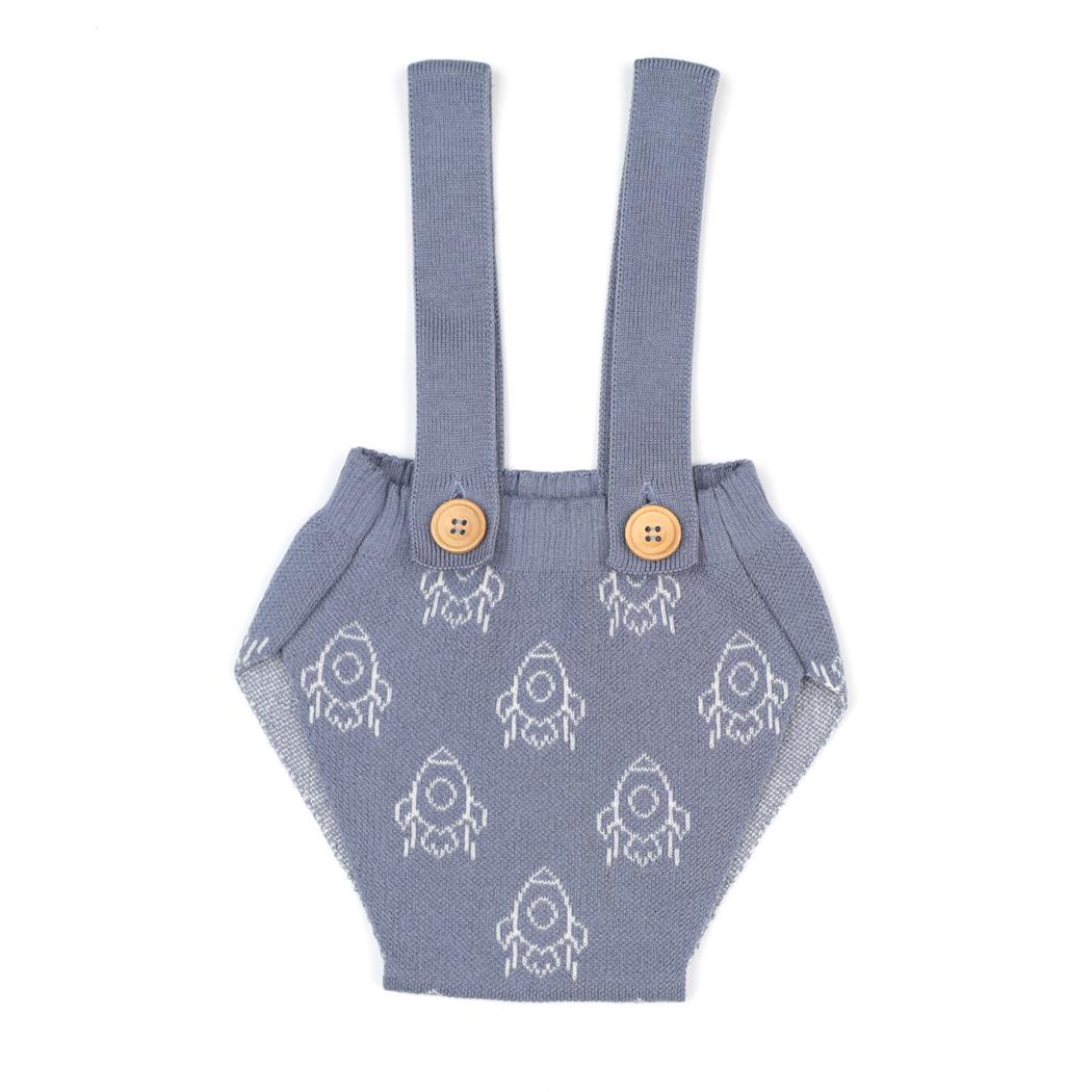 Patterned Underpants Overalls Hair Band Socks Gift Set Blue