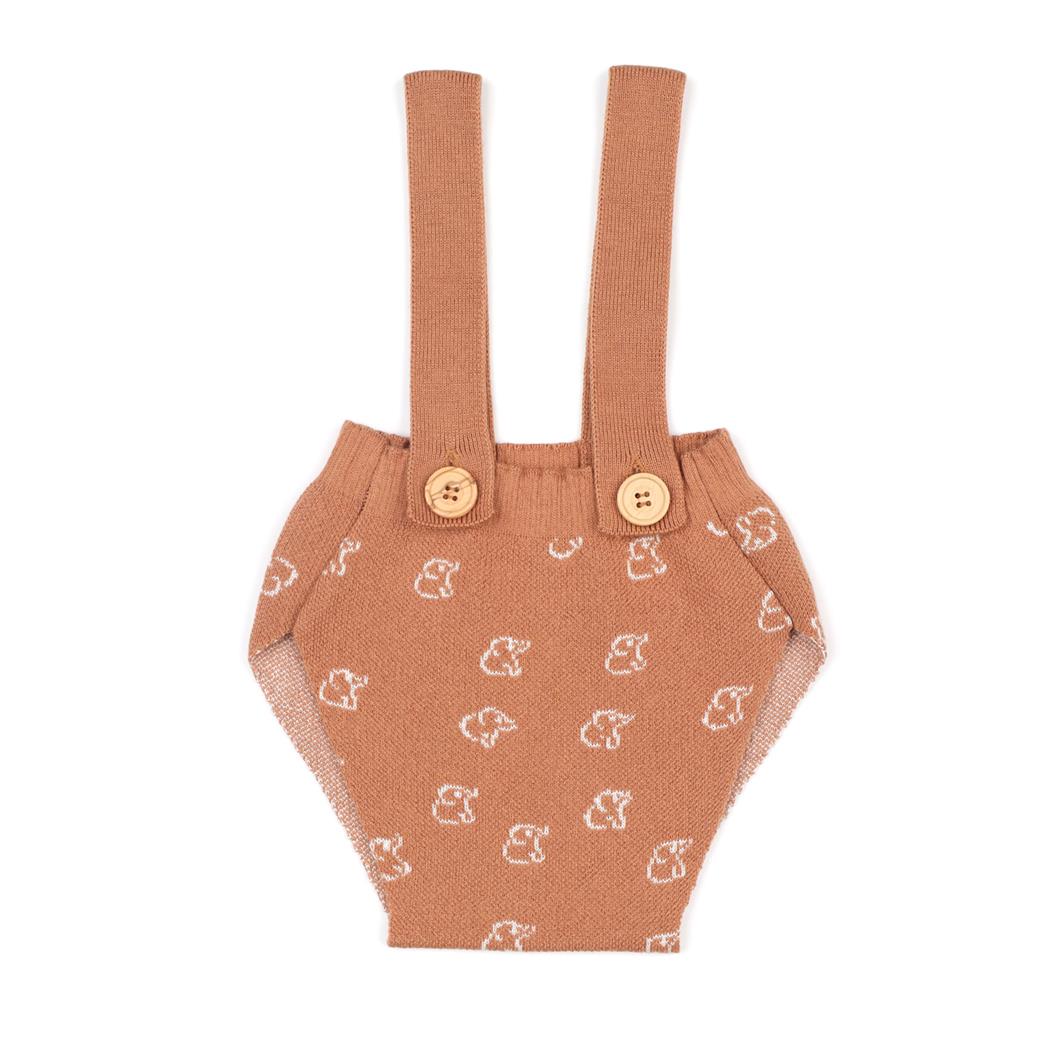 Patterned Underpants Overalls Hair Band Socks Gift Set Brown