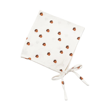 Patterned Organic Cotton Fabric Baby Beanie Cream