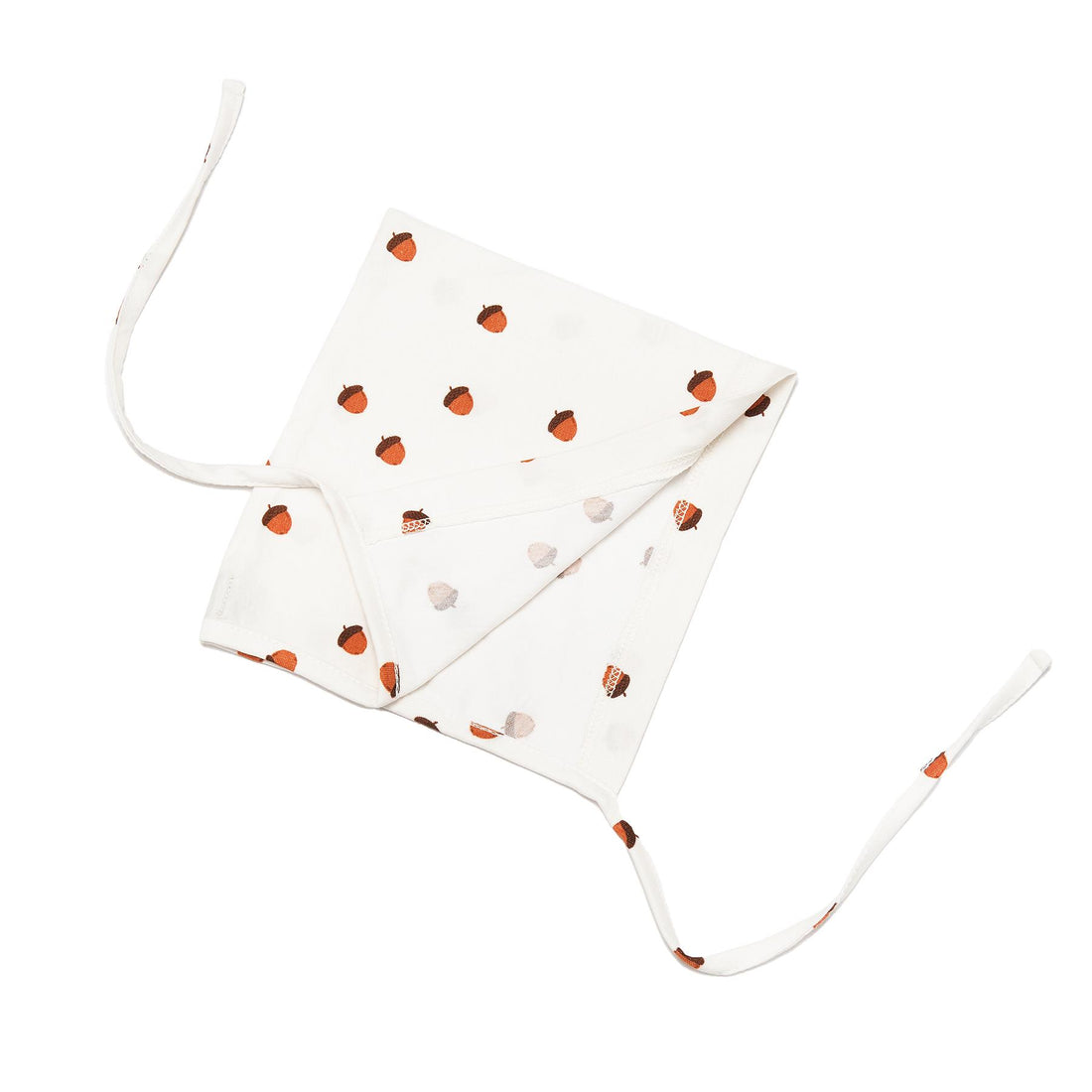 Patterned Organic Cotton Fabric Baby Beanie Cream