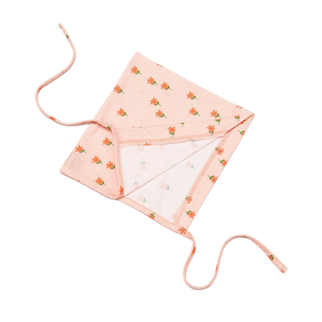Patterned Organic Cotton Fabric Baby Beanie Pink