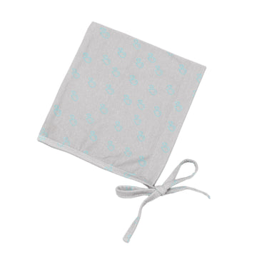 Patterned Organic Cotton Fabric Baby Beanie Gray