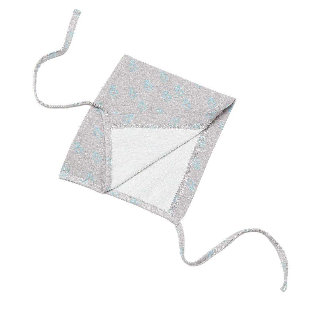 Patterned Organic Cotton Fabric Baby Beanie Gray