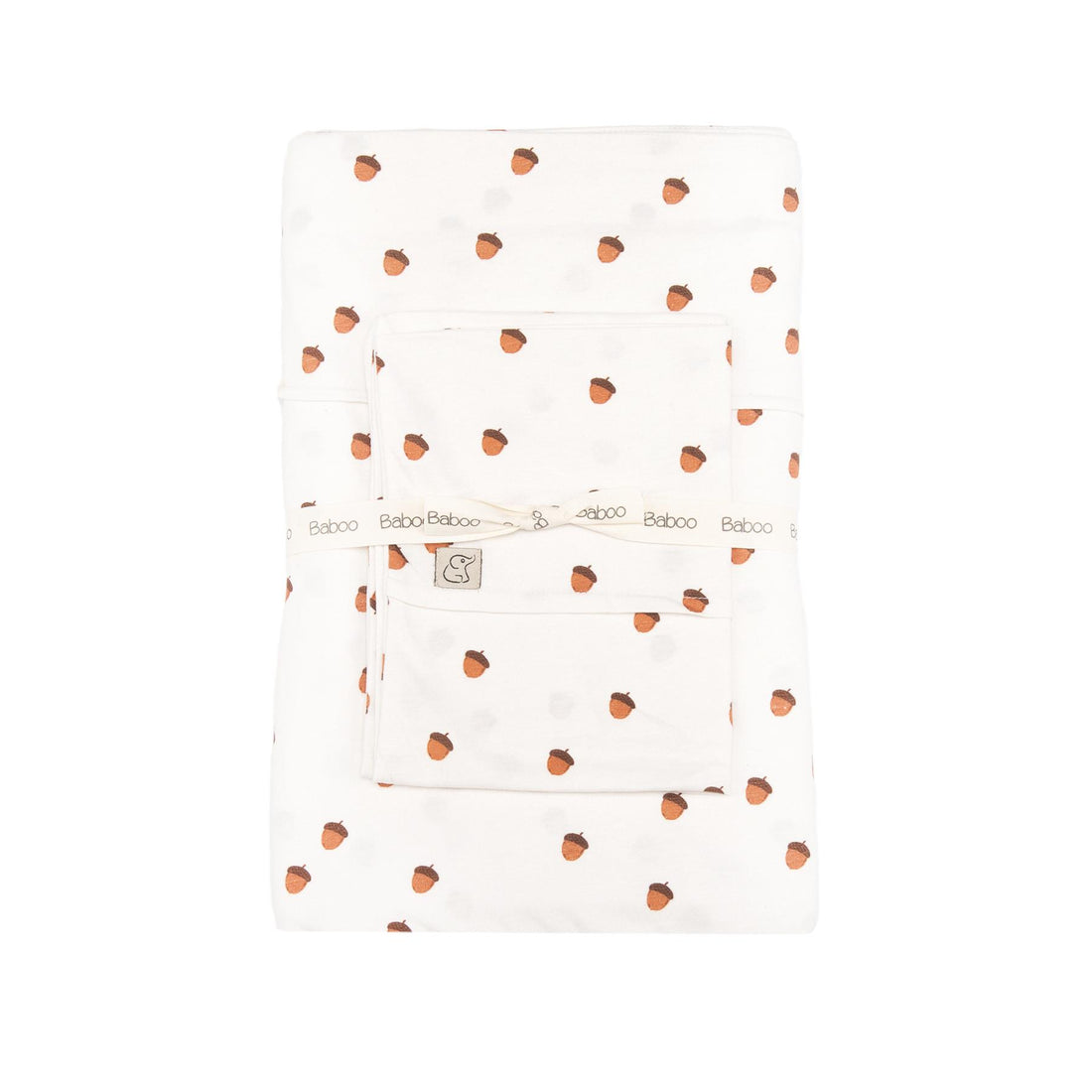 Patterned Cotton Baby Duvet Cover Set Cream