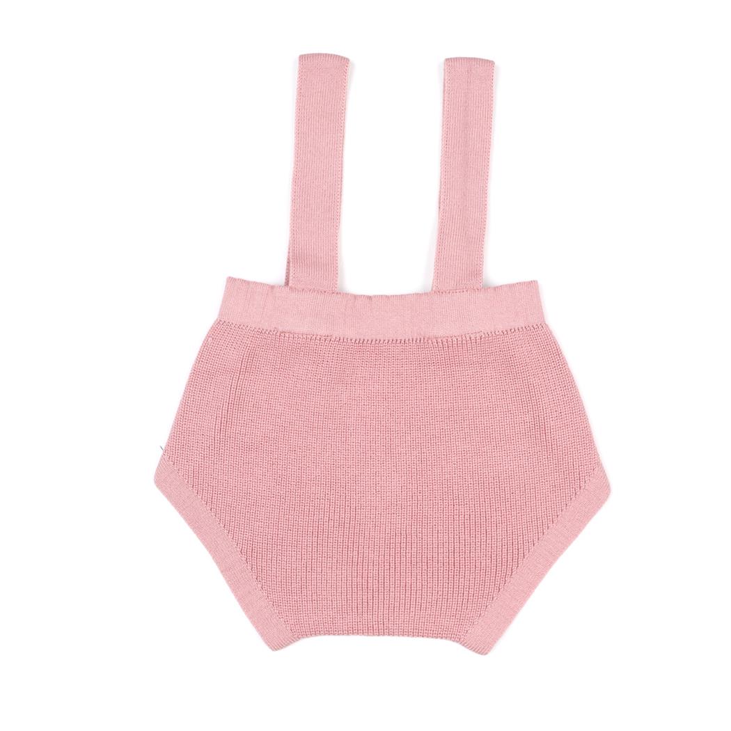 Organic Cotton Baby Knitted Overalls Pink