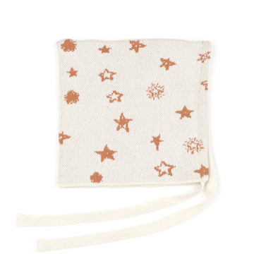 Yarn Patterned Organic Cotton Baby Knitted Beanie Cream