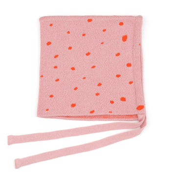 Organic Cotton Baby Knitted Beanie with Thread Pattern Pink