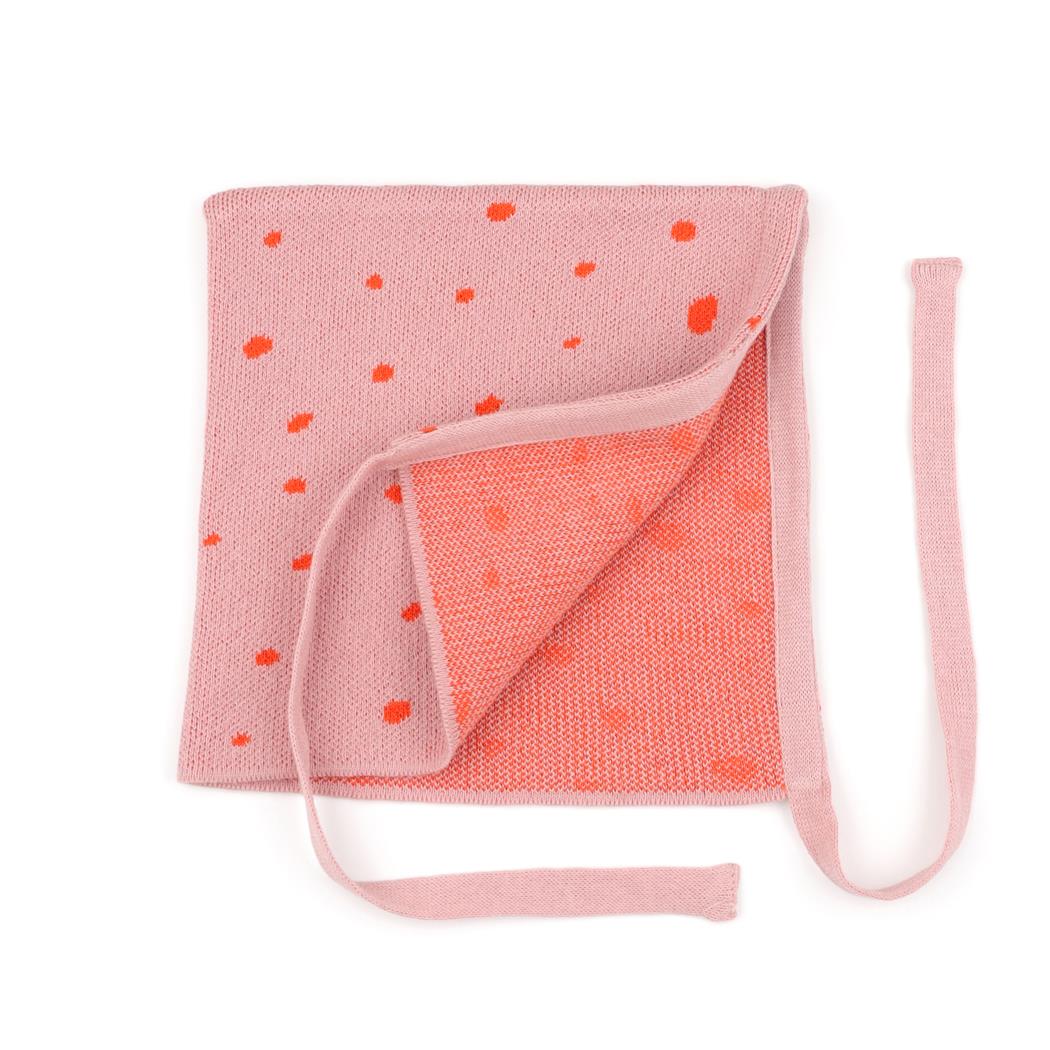 Organic Cotton Baby Knitted Beanie with Thread Pattern Pink