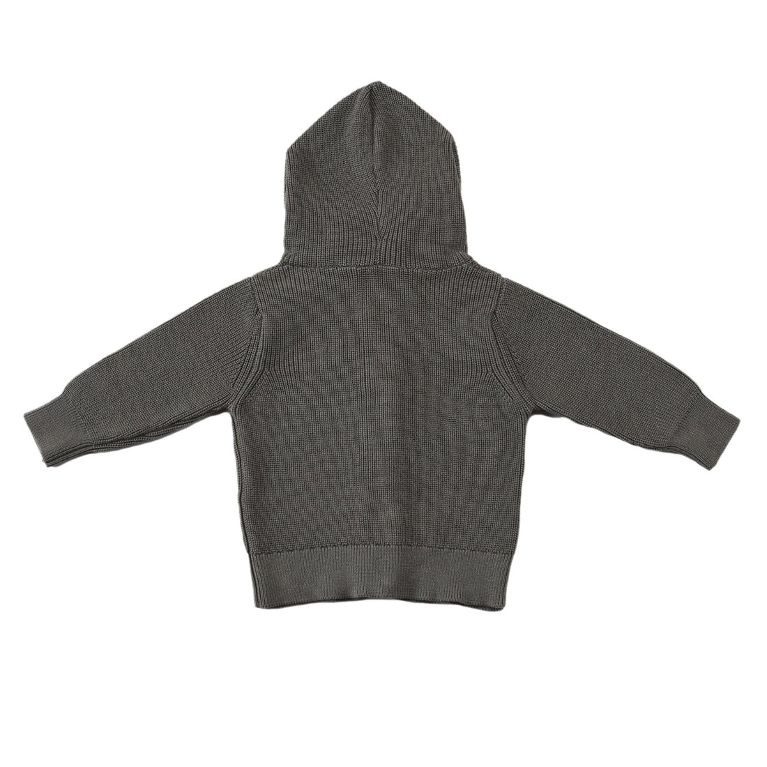 Hooded Organic Cotton Baby and Child Cardigan Gray