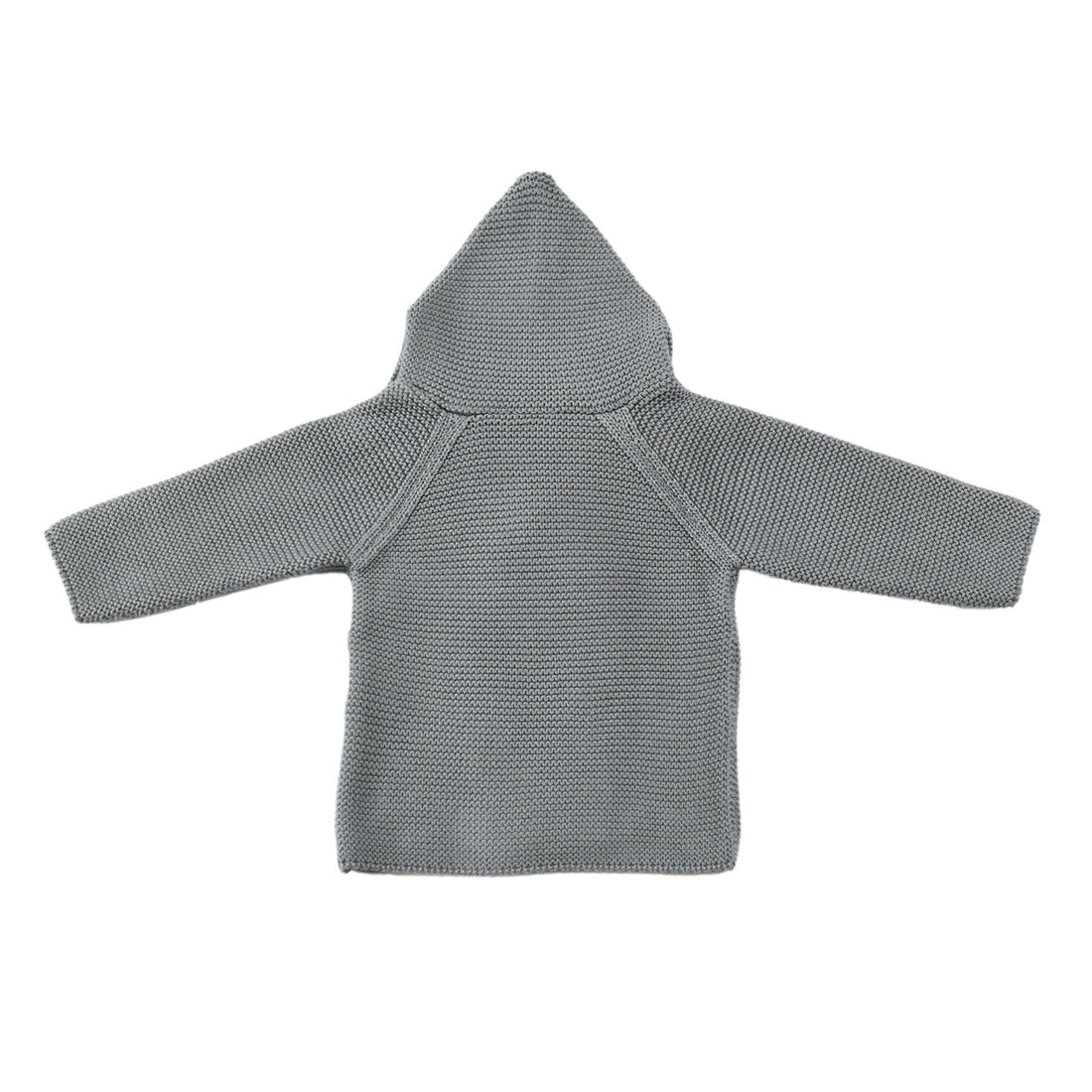 Double Breasted Hooded Organic Cotton Baby and Child Cardigan Gray