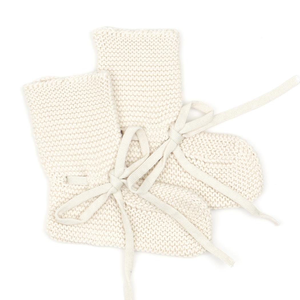 Organic Cotton Baby Booties Cream