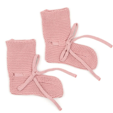 Organic Cotton Baby Booties Pink