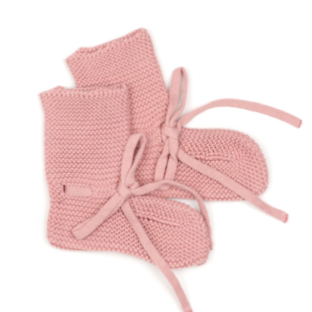 Organic Cotton Baby Booties Pink