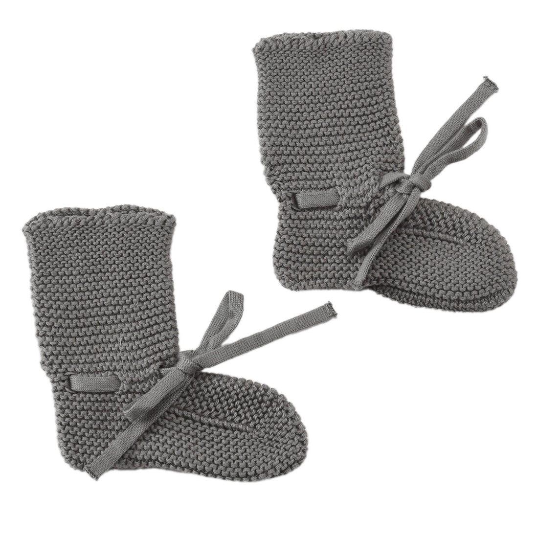 Organic Cotton Baby Booties Gray
