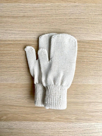Organic Cotton Baby and Child Knitted Gloves Cream