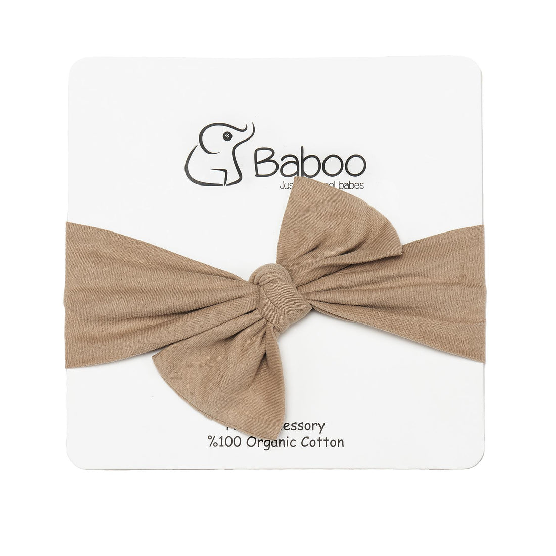 Organic Cotton Fabric Baby Hair Band Brown