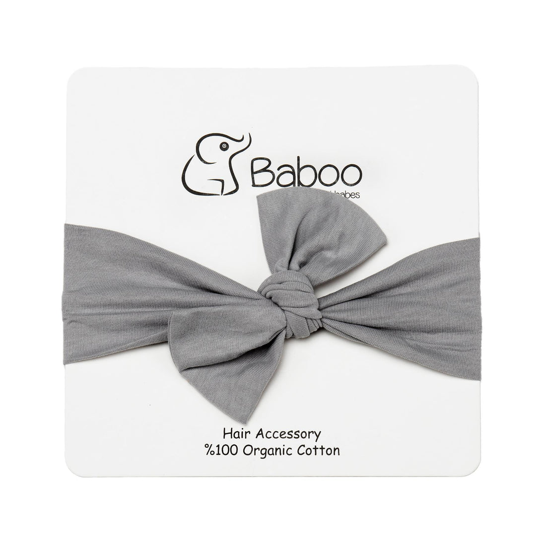 Organic Cotton Fabric Baby Hair Band Gray