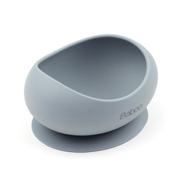 Silicone Vacuum Baby Bowl Gray