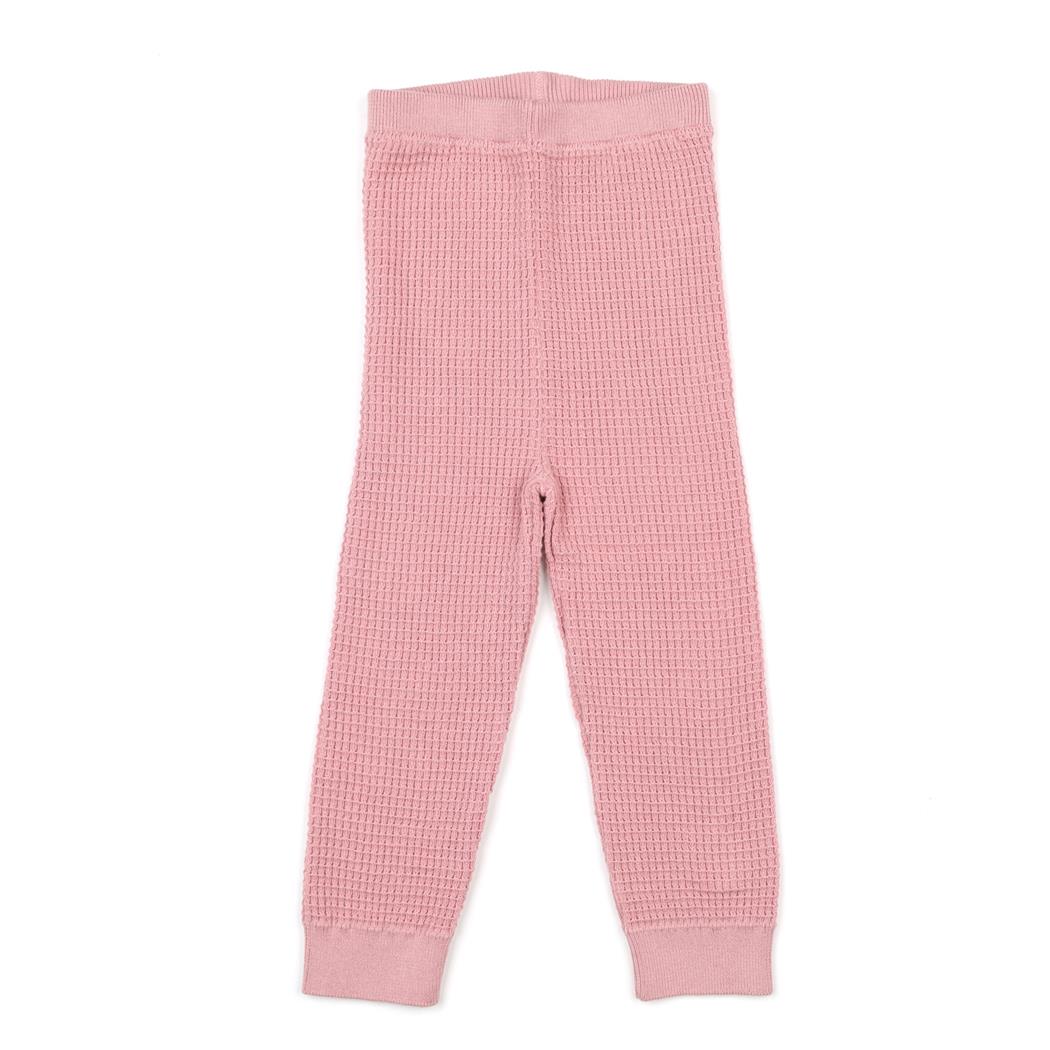 Waffle Organic Cotton Baby Top-Bottom Set Pink