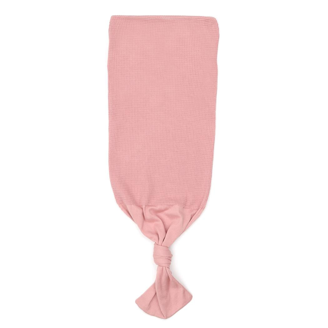 Waffle Organic Cotton Baby Swaddle Blanket Pink