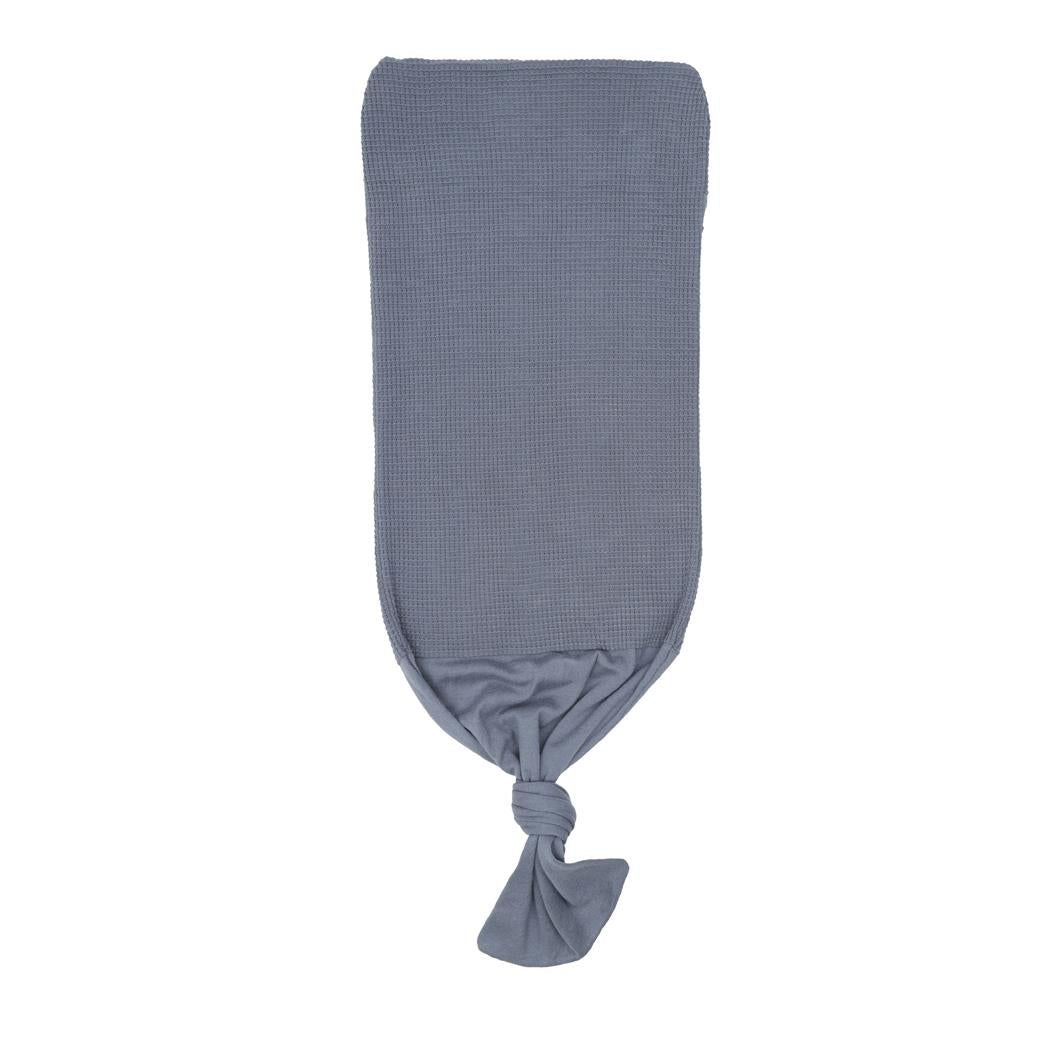 Waffle Organic Cotton Baby Swaddle Blanket Blue