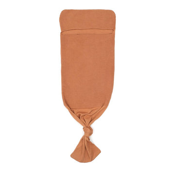 Waffle Organic Cotton Baby Swaddle Blanket Brown
