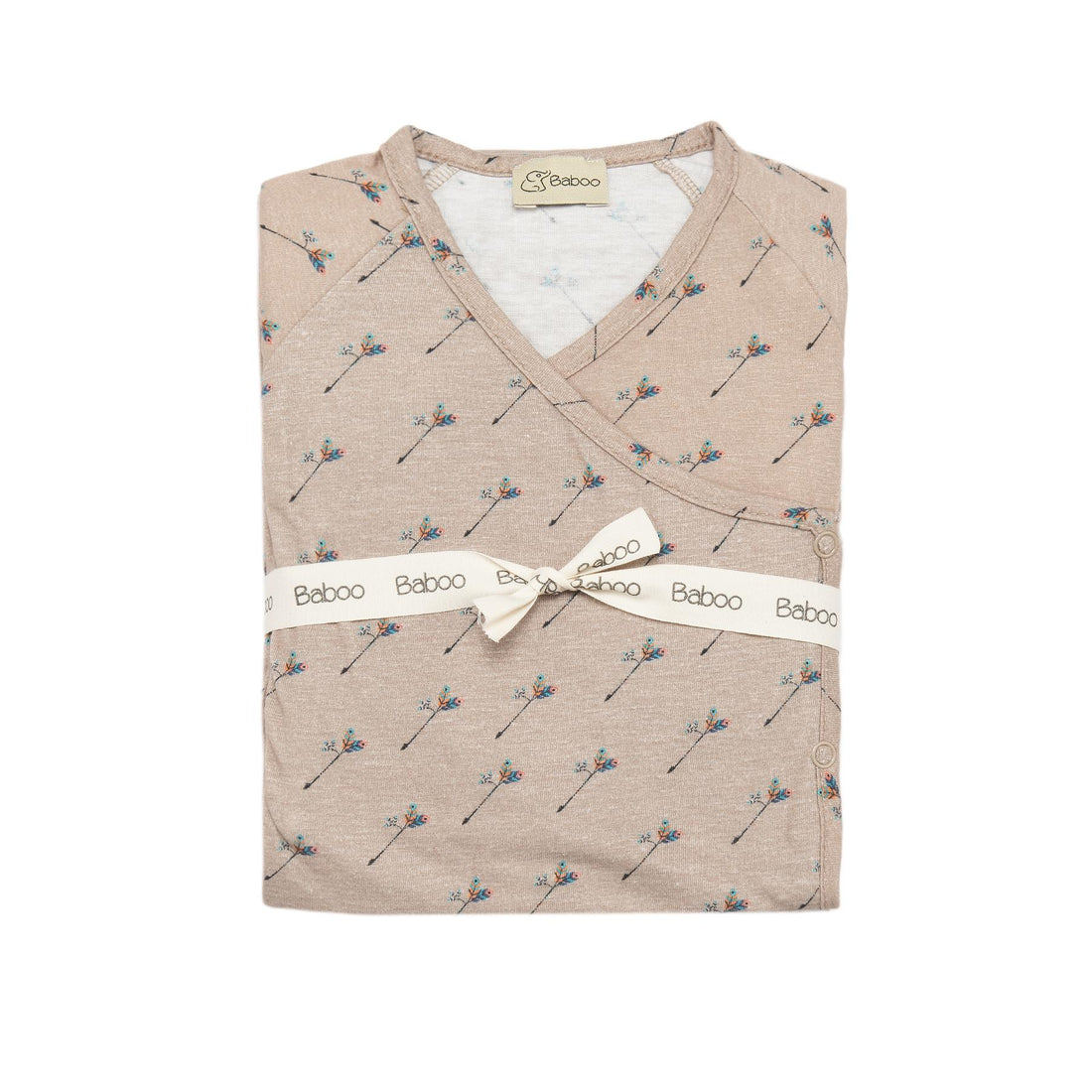 Newborn Patterned Organic Cotton Hospital Release Set of 5 Brown