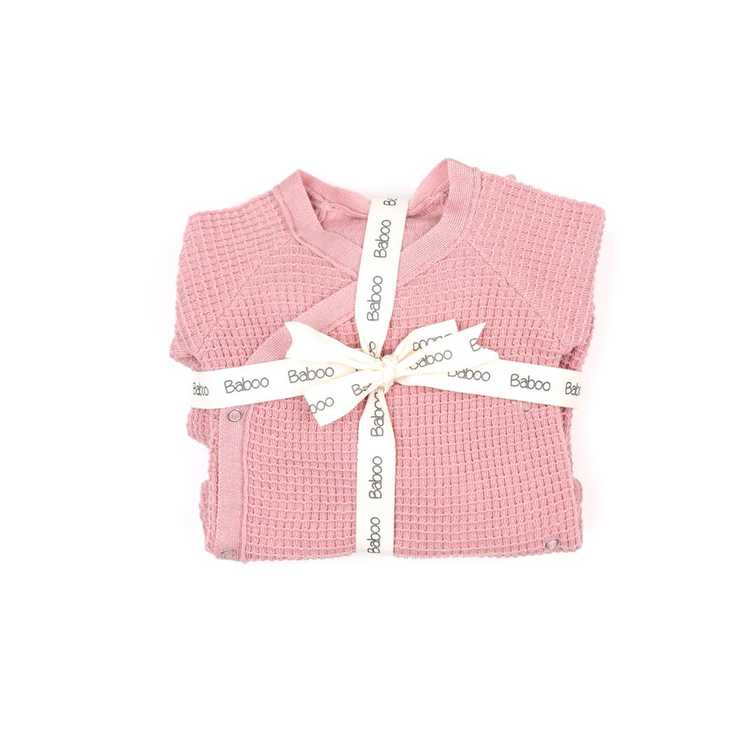 Newborn Waffle Organic Cotton 4 Piece Hospital Delivery Set Pink