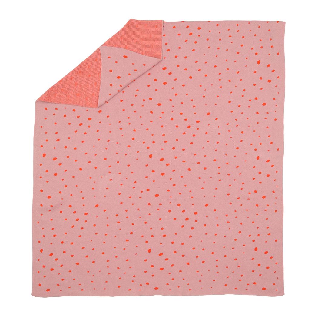 Patterned Organic Cotton Baby Blanket Pink