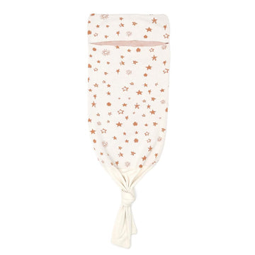 Patterned Organic Cotton Baby Swaddle Blanket Cream