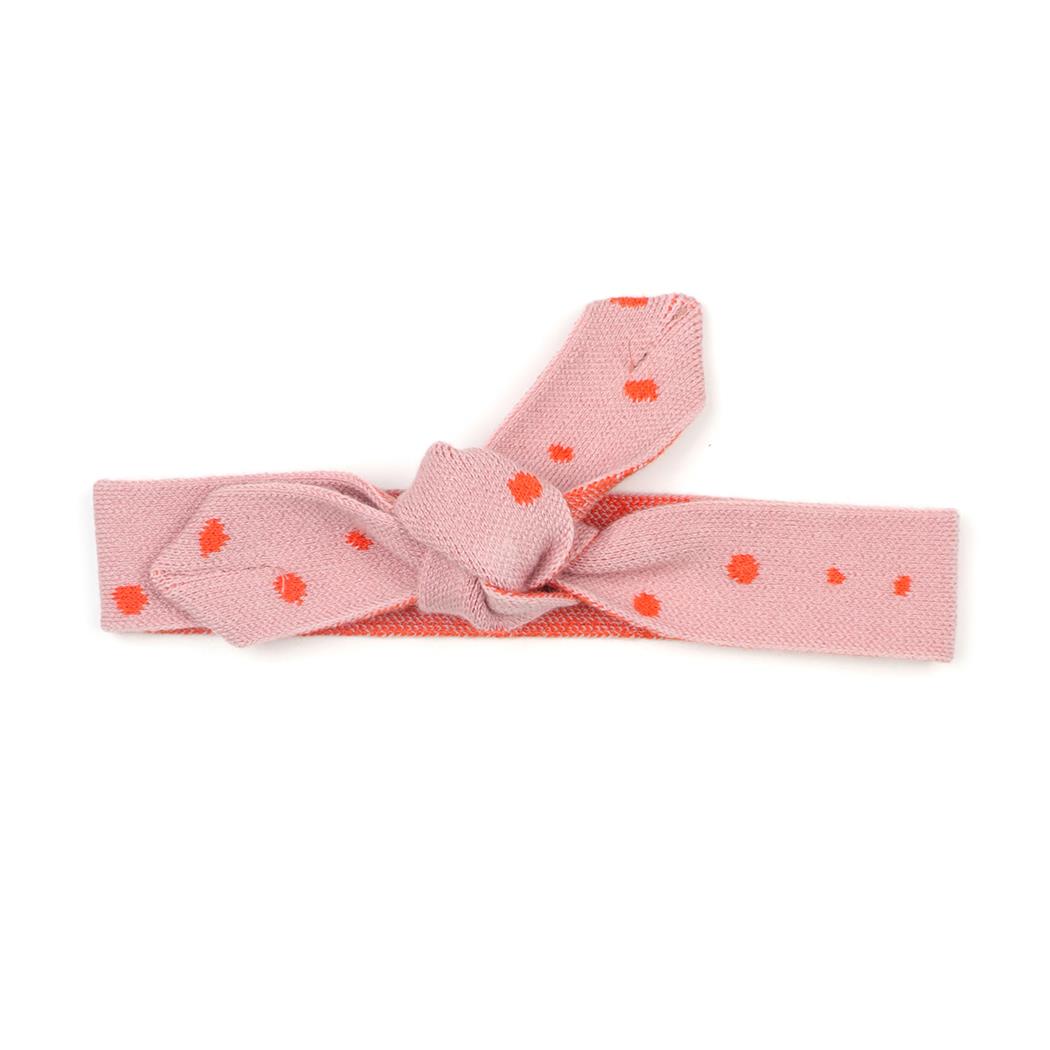 Patterned Organic Cotton Baby and Children Knitted Hair Band Pink
