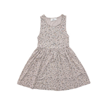 Edel Weiss Modal Fabric Summer Spring Baby Girl Sleeveless Dress Patterned Gray