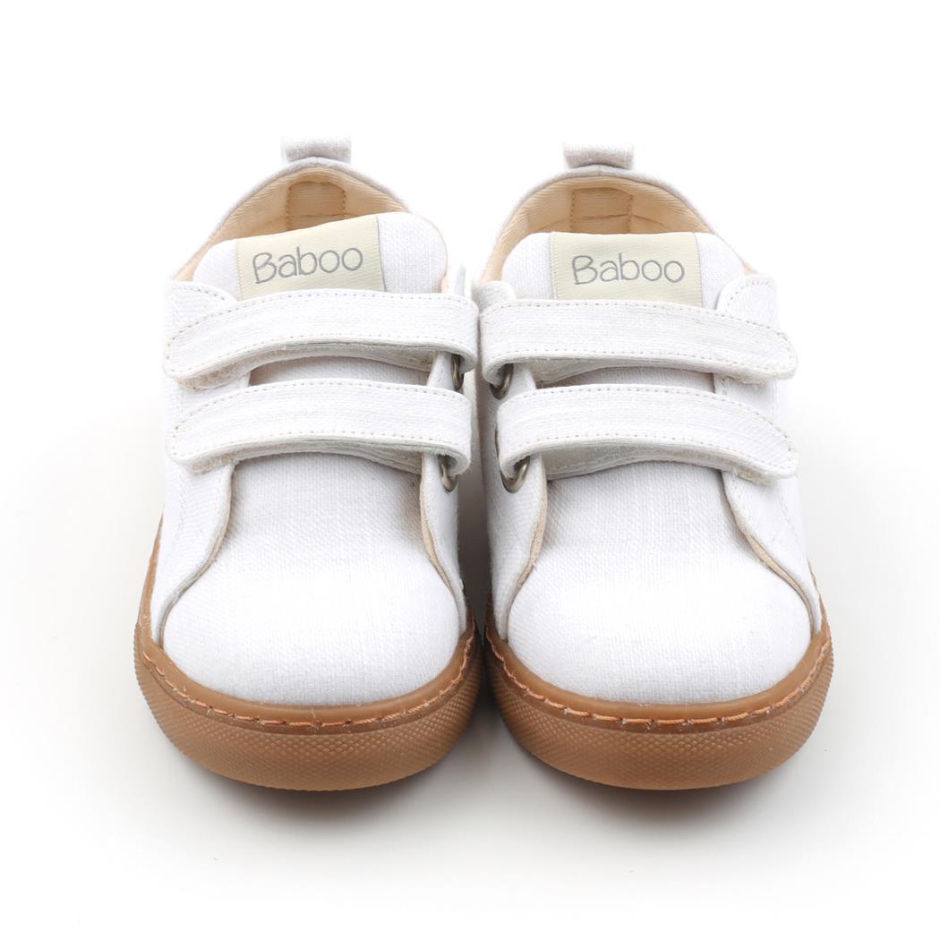 حذاء رياضي من القماش للرضع والأطفال باللون الأبيض