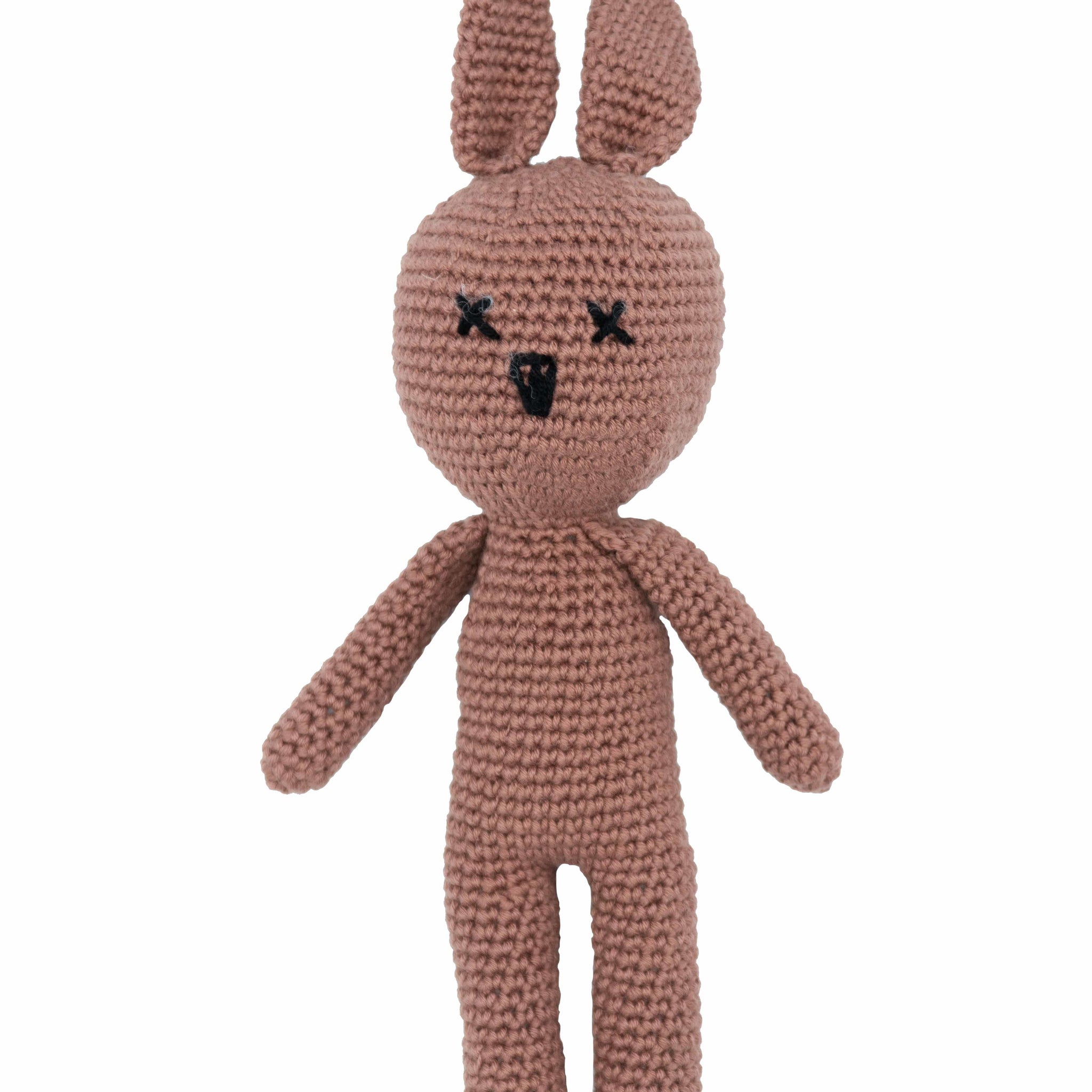 Rabbit Organic Cotton Knit Sleeping Companion Brown