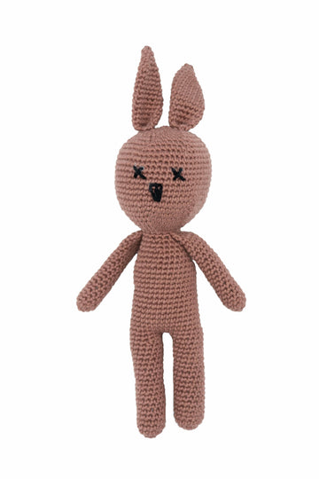 Rabbit Organic Cotton Knit Sleeping Companion Brown