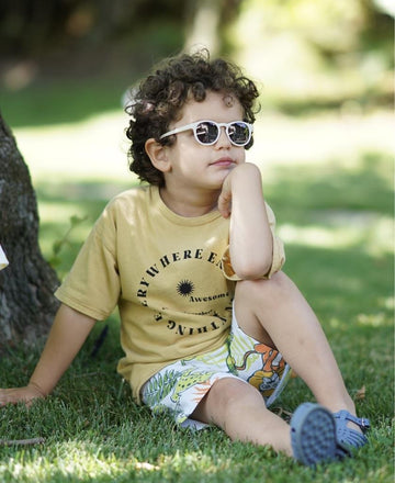 Ultra Light Midi Size Children's Sunglasses Cream