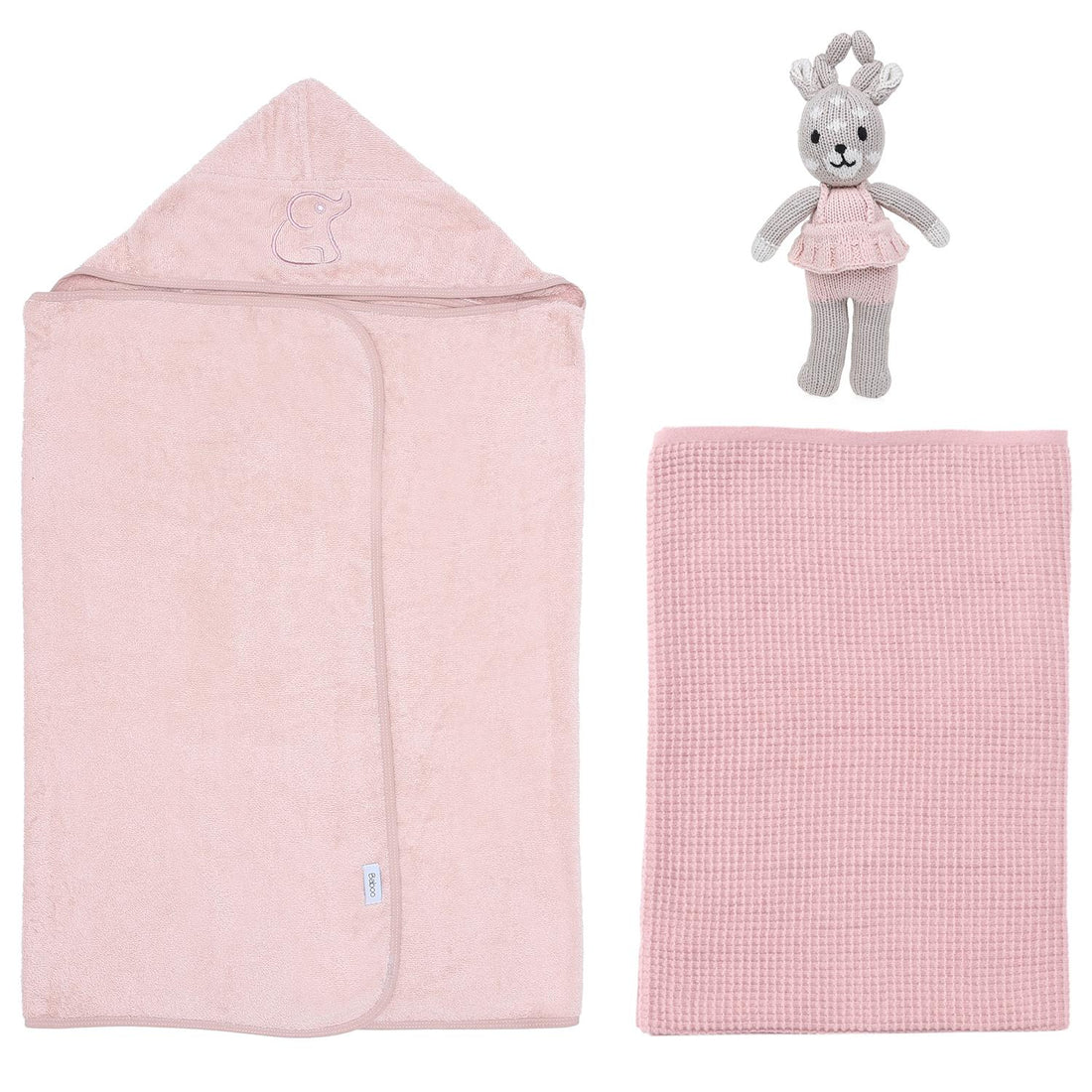 مجموعة هدايا للأطفال من بطانية رفيق النوم باللون الوردي