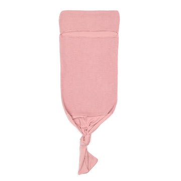 Waffle Organic Cotton Baby Swaddle Blanket Pink