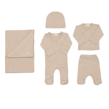 Newborn Organic Cotton Hospital Release Set of 5 Brown